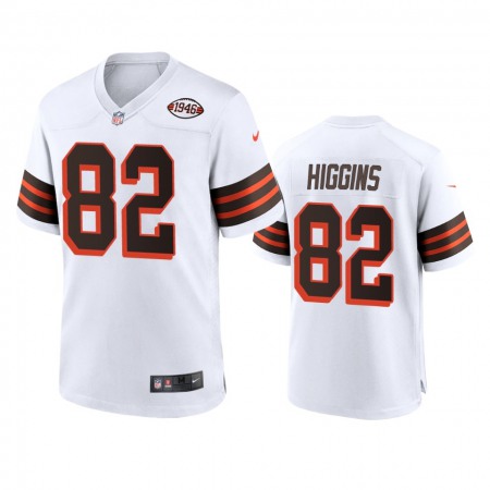 Men's Browns #82 Rashard Higgins Nike 1946 Collection Alternate Game Limited NFL Jersey - White