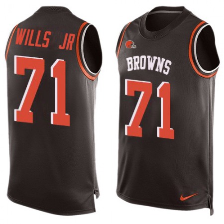 Nike Browns #71 Jedrick Wills JR Brown Team Color Men's Stitched NFL Limited Tank Top Jersey
