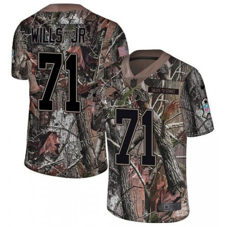 Nike Browns #71 Jedrick Wills JR Camo Men's Stitched NFL Limited Rush Realtree Jersey