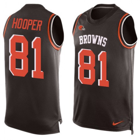 Nike Browns #81 Austin Hooper Brown Team Color Men's Stitched NFL Limited Tank Top Jersey