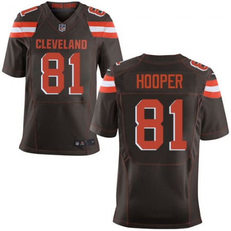 Nike Browns #81 Austin Hooper Brown Team Color Men's Stitched NFL Vapor Untouchable Elite Jersey