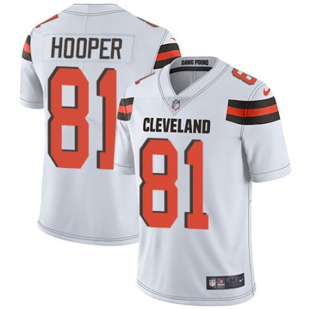 Nike Browns #81 Austin Hooper White Men's Stitched NFL Vapor Untouchable Limited Jersey