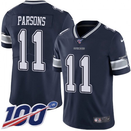 Nike Cowboys #11 Micah Parsons Navy Blue Team Color Men's Stitched NFL 100th Season Vapor Untouchable Limited Jersey
