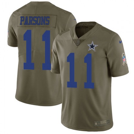 Nike Cowboys #11 Micah Parsons Olive Men's Stitched NFL Limited 2017 Salute To Service Jersey