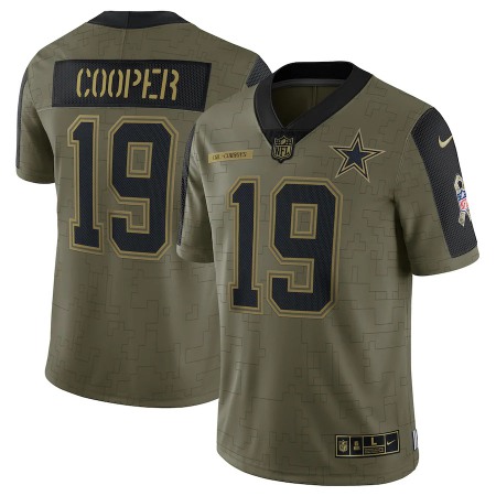 Dallas Cowboys #19 Amari Cooper Olive Nike 2021 Salute To Service Limited Player Jersey