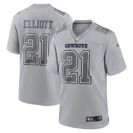 Dallas Cowboys #21 Ezekiel Elliott Nike Men's Gray Atmosphere Fashion Game Jersey