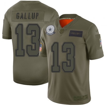 Nike Cowboys #13 Michael Gallup Camo Men's Stitched NFL Limited 2019 Salute To Service Jersey