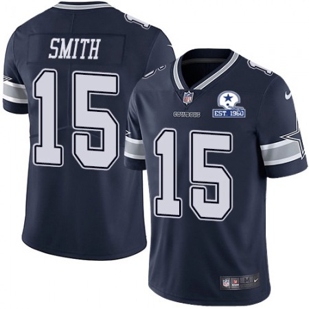 Nike Cowboys #15 Devin Smith Navy Blue Team Color Men's Stitched With Established In 1960 Patch NFL Vapor Untouchable Limited Jersey