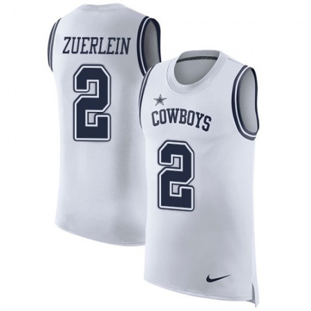 Nike Cowboys #2 Greg Zuerlein White Men's Stitched NFL Limited Rush Tank Top Jersey