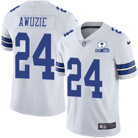 Nike Cowboys #24 Chidobe Awuzie White Men's Stitched With Established In 1960 Patch NFL Vapor Untouchable Limited Jersey