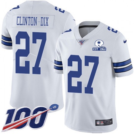 Nike Cowboys #27 Ha Ha Clinton-Dix White Men's Stitched With Established In 1960 Patch NFL 100th Season Vapor Untouchable Limited Jersey