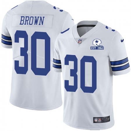 Nike Cowboys #30 Anthony Brown White Men's Stitched With Established In 1960 Patch NFL Vapor Untouchable Limited Jersey