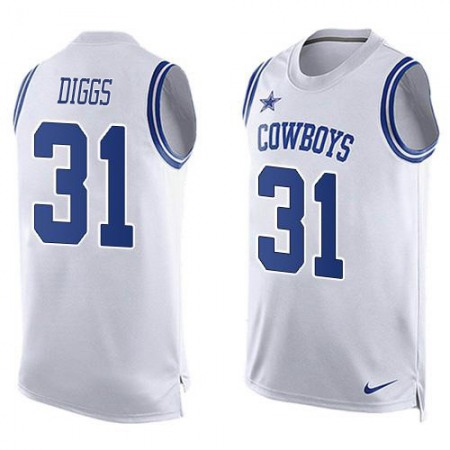 Nike Cowboys #31 Trevon Diggs White Team Color Men's Stitched NFL Limited Tank Top Jersey