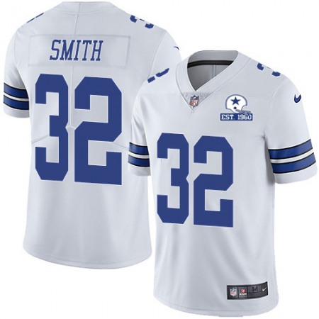 Nike Cowboys #32 Saivion Smith White Men's Stitched With Established In 1960 Patch NFL Vapor Untouchable Limited Jersey