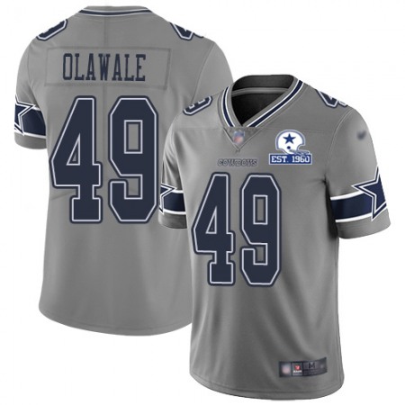 Nike Cowboys #49 Jamize Olawale Gray Men's Stitched With Established In 1960 Patch NFL Limited Inverted Legend Jersey