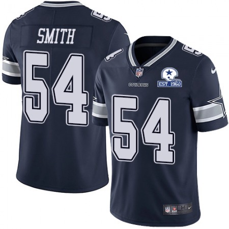 Nike Cowboys #54 Jaylon Smith Navy Blue Team Color Men's Stitched With Established In 1960 Patch NFL Vapor Untouchable Limited Jersey