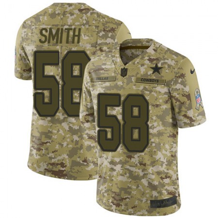 Nike Cowboys #58 Aldon Smith Camo Men's Stitched NFL Limited 2018 Salute To Service Jersey