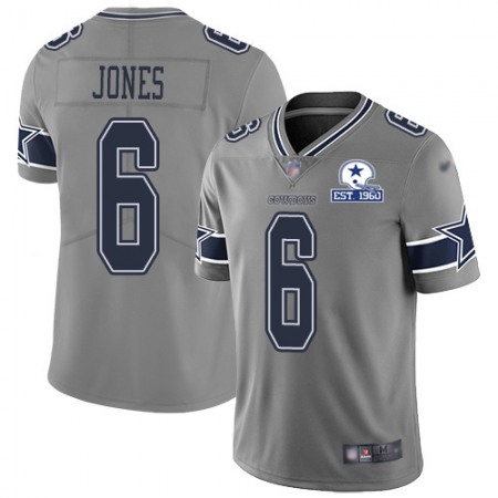 Nike Cowboys #6 Chris Jones Gray Men's Stitched With Established In 1960 Patch NFL Limited Inverted Legend Jersey