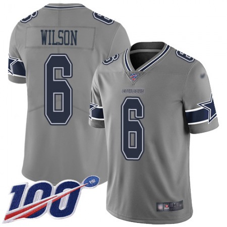 Nike Cowboys #6 Donovan Wilson Gray Men's Stitched NFL Limited Inverted Legend 100th Season Jersey