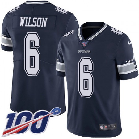 Nike Cowboys #6 Donovan Wilson Navy Blue Team Color Men's Stitched NFL 100th Season Vapor Untouchable Limited Jersey