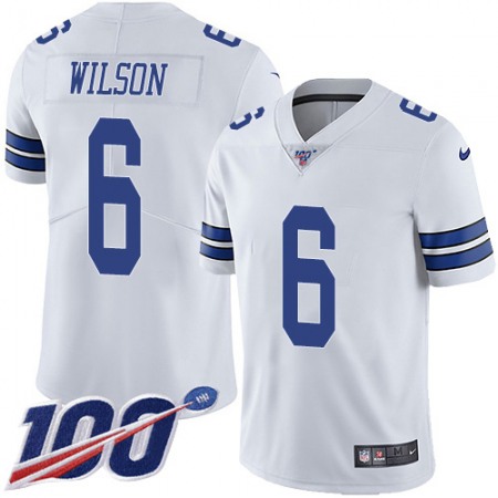 Nike Cowboys #6 Donovan Wilson White Men's Stitched NFL 100th Season Vapor Untouchable Limited Jersey