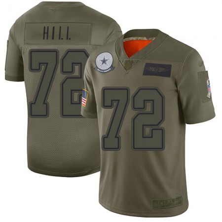 Nike Cowboys #72 Trysten Hill Camo Men's Stitched NFL Limited 2019 Salute To Service Jersey