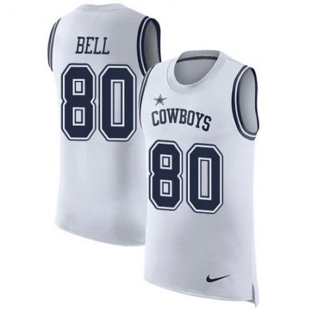 Nike Cowboys #80 Blake Bell White Men's Stitched NFL Limited Rush Tank Top Jersey