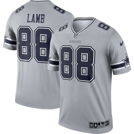 Dallas Cowboys #88 CeeDee Lamb Nike Men's Gray Inverted Legend Jersey