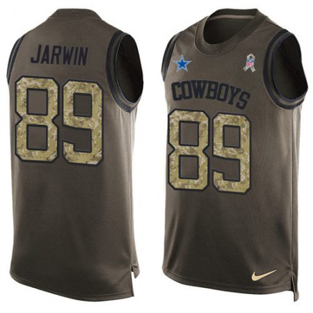 Nike Cowboys #89 Blake Jarwin Green Men's Stitched NFL Limited Salute To Service Tank Top Jersey