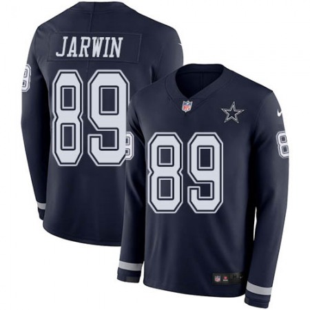 Nike Cowboys #89 Blake Jarwin Navy Blue Team Color Men's Stitched NFL Limited Therma Long Sleeve Jersey