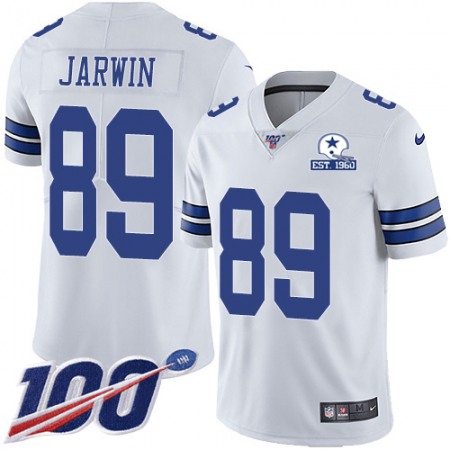 Nike Cowboys #89 Blake Jarwin White Men's Stitched With Established In 1960 Patch NFL 100th Season Vapor Untouchable Limited Jersey