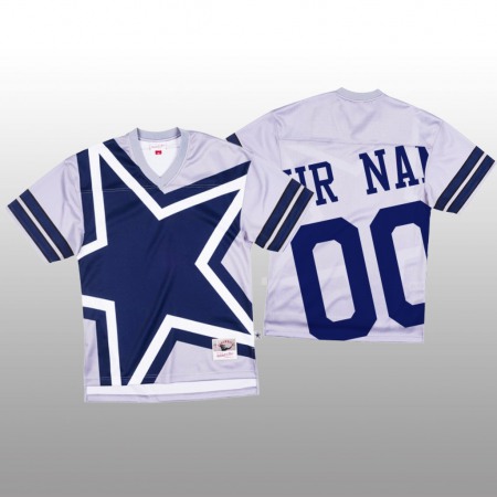 NFL Dallas Cowboys Custom White Men's Mitchell & Nell Big Face Fashion Limited NFL Jersey