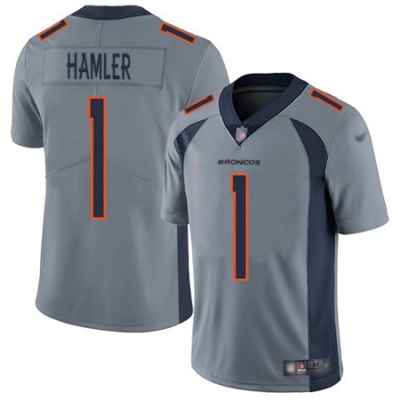 Nike Broncos #1 KJ Hamler Gray Men's Stitched NFL Limited Inverted Legend Jersey