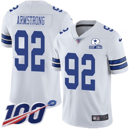 Nike Cowboys #92 Dorance Armstrong White Men's Stitched With Established In 1960 Patch NFL 100th Season Vapor Untouchable Limited Jersey