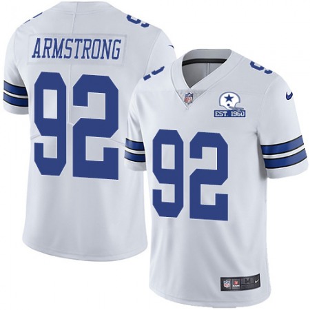Nike Cowboys #92 Dorance Armstrong White Men's Stitched With Established In 1960 Patch NFL Vapor Untouchable Limited Jersey