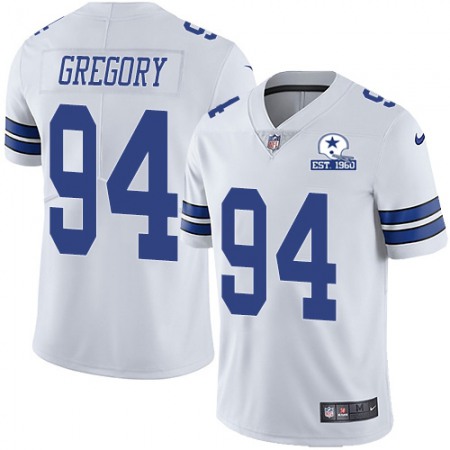 Nike Cowboys #94 Randy Gregory White Men's Stitched With Established In 1960 Patch NFL Vapor Untouchable Limited Jersey