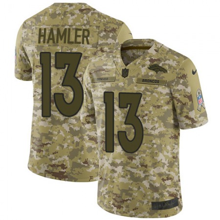 Nike Broncos #13 KJ Hamler Camo Men's Stitched NFL Limited 2018 Salute To Service Jersey