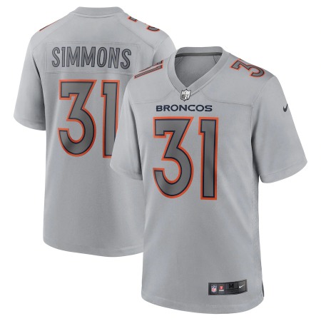 Denver Broncos #31 Justin Simmons Nike Men's Gray Atmosphere Fashion Game Jersey