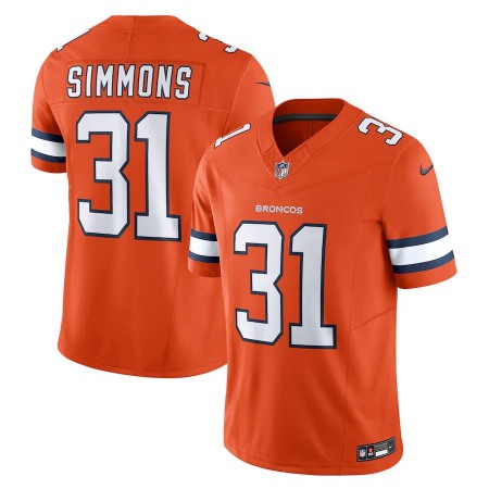 Denver Broncos #31 Justin Simmons Nike Men's Orange Vapor F.U.S.E. Limited Jersey