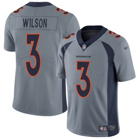 Nike Broncos #3 Russell Wilson Gray Men's Stitched NFL Limited Inverted Legend Jersey