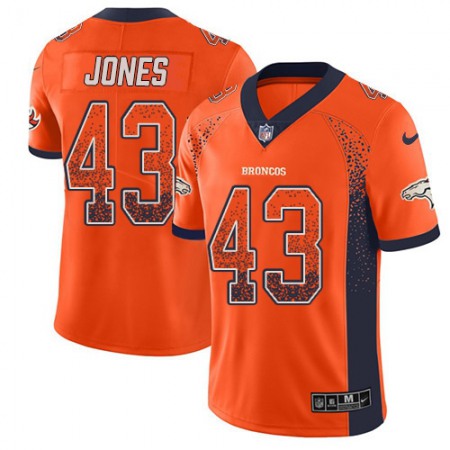 Nike Broncos #43 Joe Jones Orange Team Color Men's Stitched NFL Limited Rush Drift Fashion Jersey