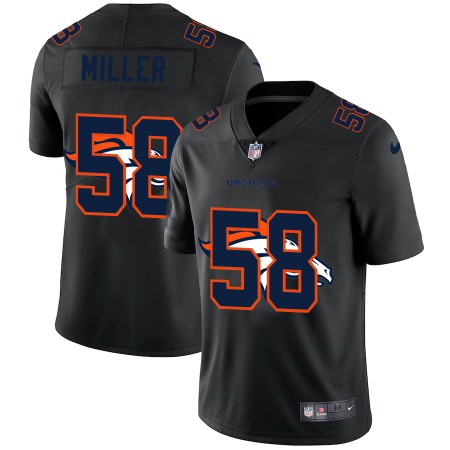 Denver Broncos #58 Von Miller Men's Nike Team Logo Dual Overlap Limited NFL Jersey Black