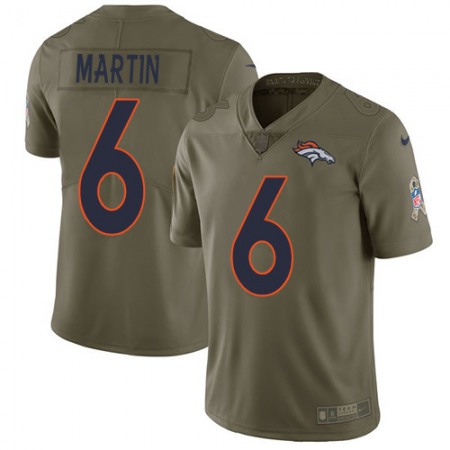 Nike Broncos #6 Sam Martin Olive Men's Stitched NFL Limited 2017 Salute To Service Jersey