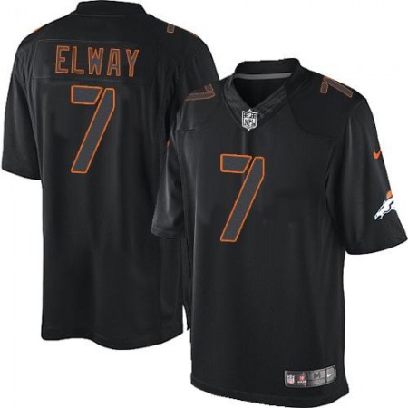 Nike Broncos #7 John Elway Black Men's Stitched NFL Impact Limited Jersey