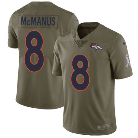 Nike Broncos #8 Brandon McManus Olive Men's Stitched NFL Limited 2017 Salute to Service Jersey