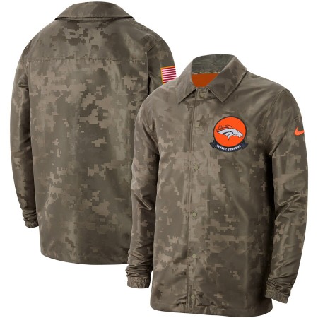 Men's Denver Broncos Nike Camo 2019 Salute to Service Sideline Full-Zip Lightweight Jacket