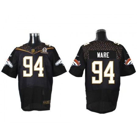 Nike Broncos #94 DeMarcus Ware Black 2016 Pro Bowl Men's Stitched NFL Elite Jersey