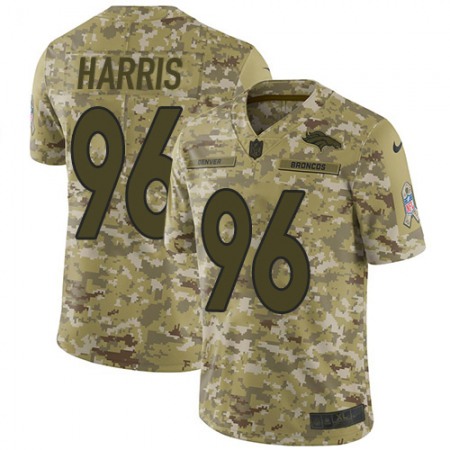 Nike Broncos #96 Shelby Harris Camo Men's Stitched NFL Limited 2018 Salute To Service Jersey