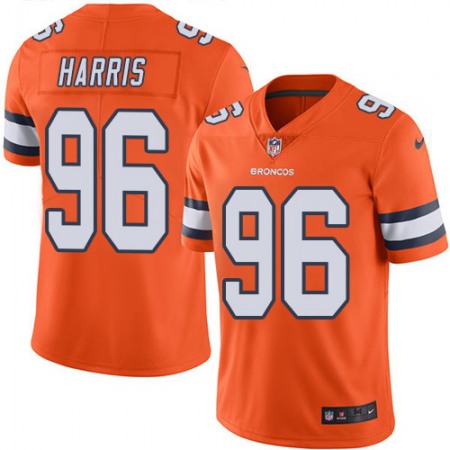 Nike Broncos #96 Shelby Harris Orange Men's Stitched NFL Limited Rush Jersey