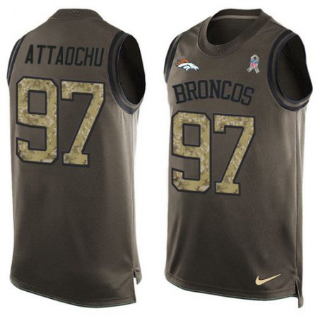 Nike Broncos #97 Jeremiah Attaochu Green Men's Stitched NFL Limited Salute To Service Tank Top Jersey